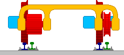 Radsatz Schaubild - angehobenes Abbiegefahrwerk