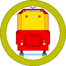 Containermule im U-Bahn-Rohr