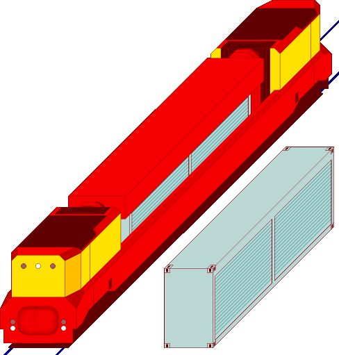 Containermule Schrägansicht